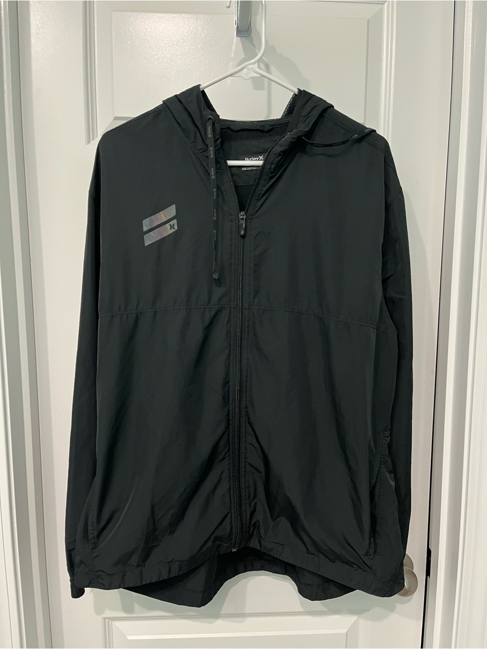 Hurley Black Hooded Windbreaker Jacket